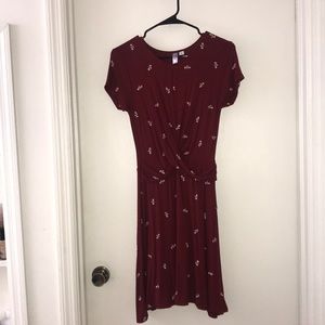 Dark red stretchy dress